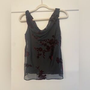 Vintage Velvet Cowleneck Whimsical Top